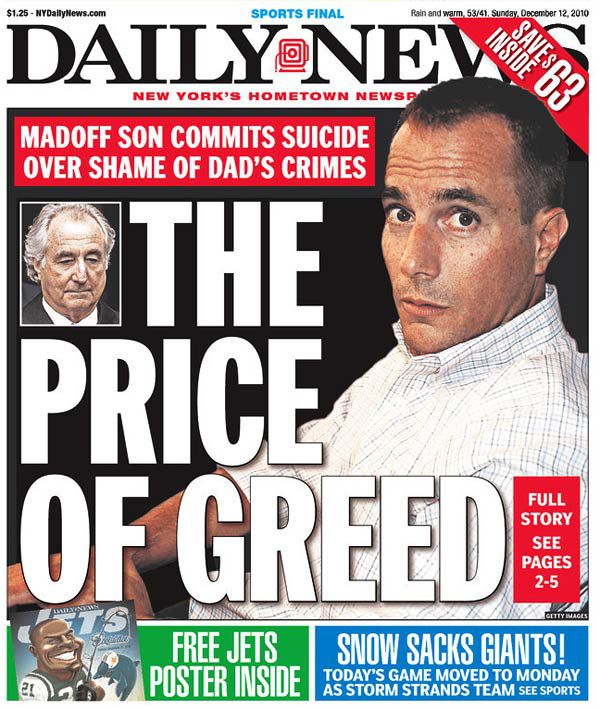 The Daily News' cover
